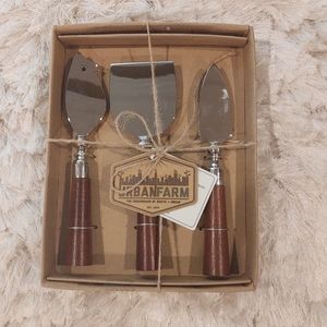 Thirstystone 3 piece cheese knife set urban rustic